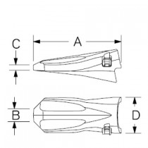 Коронка ESCO Ultralok -U25H